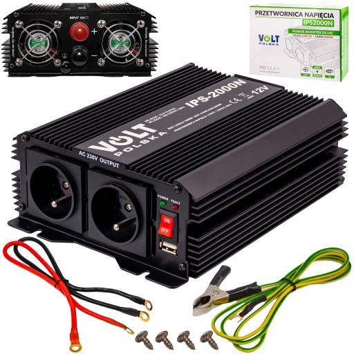 PRZETWORNICA 12V 230V SAMOCHODOWA NAPIĘCIA 2000W