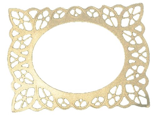 SCRAPKI Ramka Ażurowa 13cm + tag scrapka