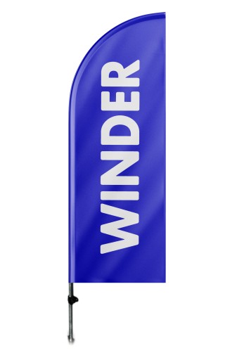 Flaga reklamowa winder maszt 380x90cm + PROJEKT