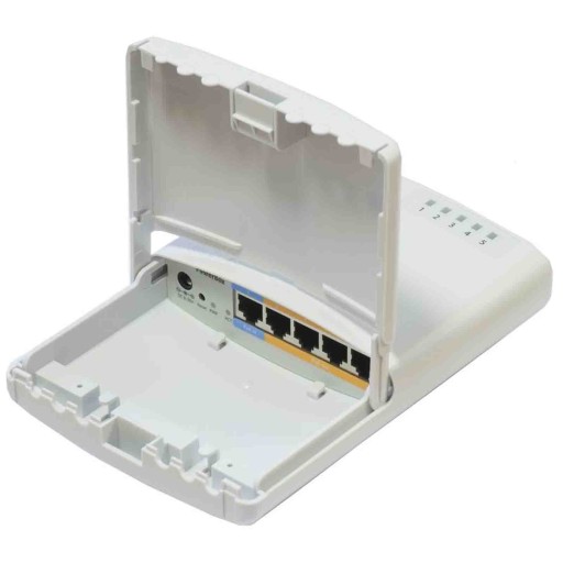 MikroTik RouterBoard PowerBox (RB750P-PBr2), 5xFE, 4xPoE-out, PoE-in