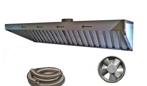 Okap Gastronomiczny S 2000x700x400 FiltrWentylator