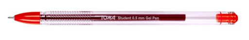 Długopis żelowy STUDENT TOMA CZERWONY
