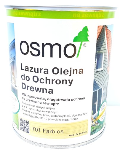 Osmo 701 Lazura Olejna 0,125l Bezbarwna Matowa