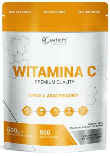 WISH WITAMINA C 500g KWAS CZYSTY BASEN WODA 0,5 KG
