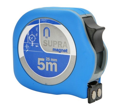 MIARA ZWIJANA TAŚMA MIERNICZA METR SUPRA MAGNET 5M