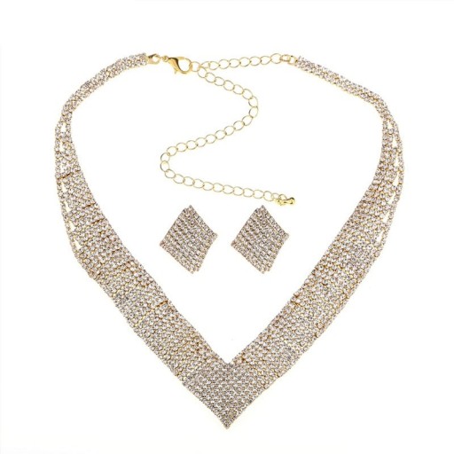 Ślubny komplet biżuterii kr Swarovski Elegancki