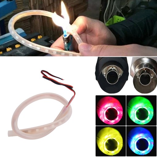 OŚWIETLENIE RURY WYDECHOWEJ LED MOTOR MOTOCYKL