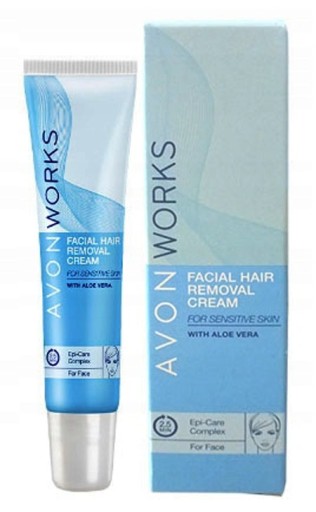 AVON WORKS KREM DEPILACJI TWARZY WĄSIKA WRAŻLIWA