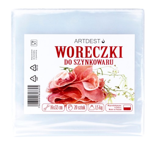 Woreczki do szynkowara 1,5kg 16x32cm 20 szt worki