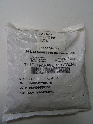 NIT NITY M&M AEROSPACE HARDWARE NAS1097DD6-6