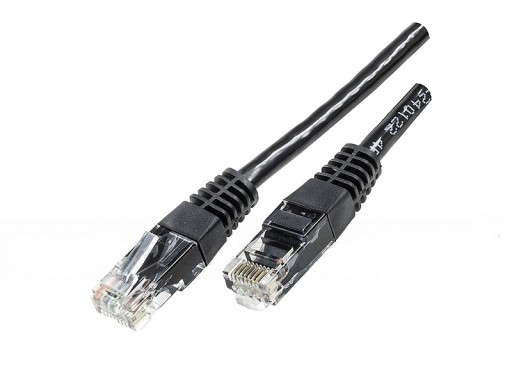 KABEL przewód UTP RJ45 kat. 6e 10,0m CZARNY 54762