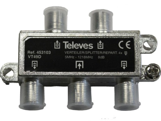 SPLITER TELEVES ROZDZIELACZ SYGNAŁU 1 + 4 TV