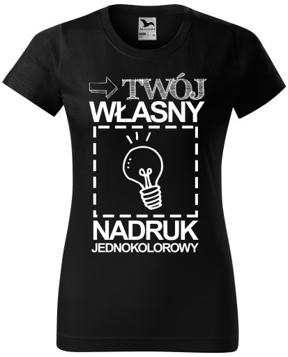 KOSZULKA koszulki z WŁASNYM NADRUKIEM napisem r L