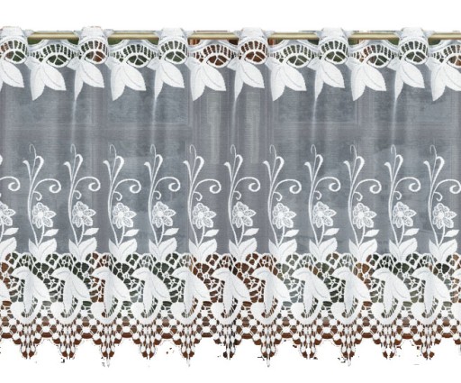 BIAŁY LAMBREKIN ŻAKARDOWY WYS 70 cm 30252