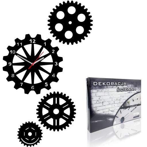 ZEGAR NA ŚCIANĘ INGRANA ŚCIENNY ZĘBATKI MECHANIZM