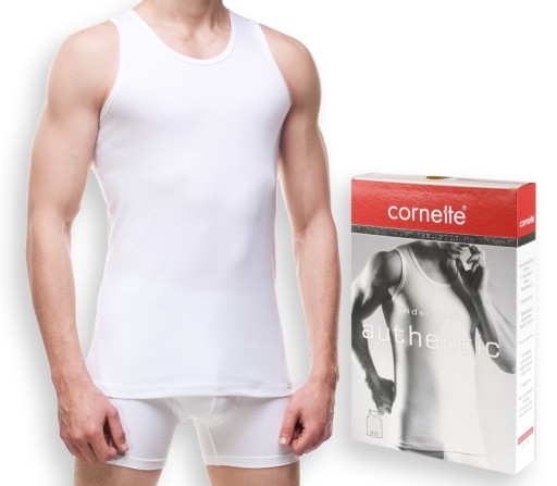 CORNETTE 213 Koszulka Authentic Ribbed czarna L