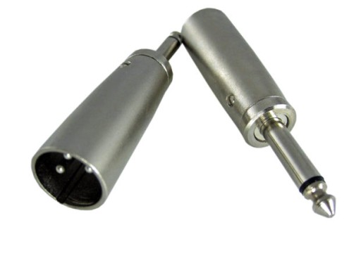 adapter wtyk jack 6,3 mono / wtyk 3 pin XLR