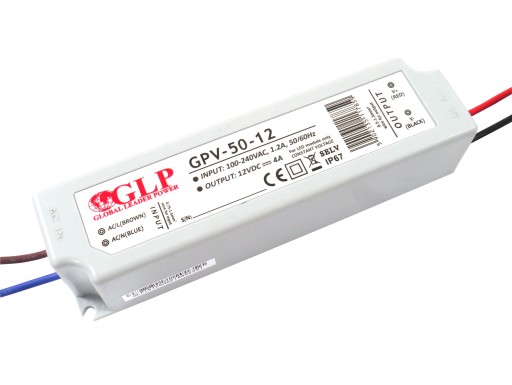 ZASILACZ DO LED GPV-50-12 IP67 48W 12V DC
