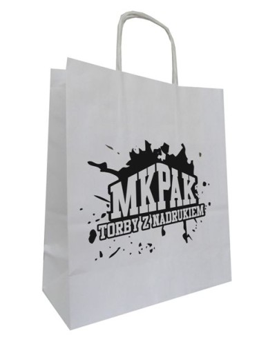 TORBA PAPIEROWA Z TWOIM NADRUKIEM 30x17x34 100 SZT