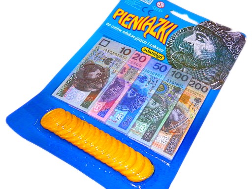 PIENIĄŻKI zabawa w sklep PIENIĄDZE MONETY BILON