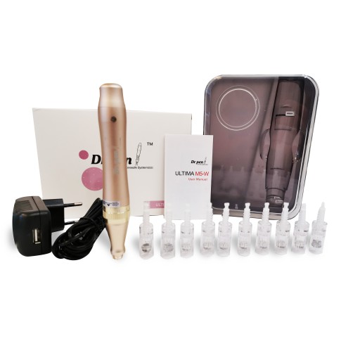 Dr Pen Dermapen + 10 kartridży Ultima różowy/złoty