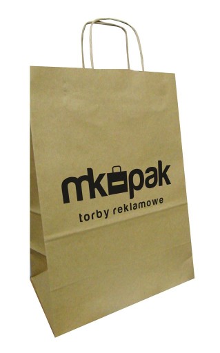 TORBA PAPIEROWA Z NADRUKIEM EKO 24x10x32 200 SZT