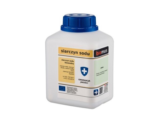 SIARCZYN SODU bezwodny czysty 500g BIOMUS