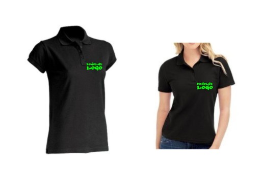koszulka POLO damskie z WŁASNYM NADRUKIEM LOGO