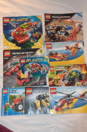 lego instrukcja racers city creator atlantis 9 szt