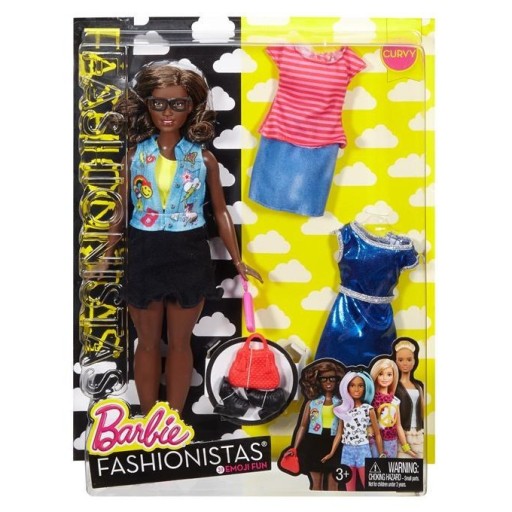BARBIE FASHIONISTAS Lalka z Ubrankami DTF02 Mattel