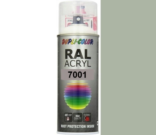 MOTIP RAL ACRYL 7001 POŁYSK DUPLI-COLOR FARBA AKRYL SPRAY 400 ML