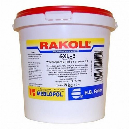 RAKOLL GXL-3 WODOODPORNY KLEJ DO DREWNA D3 5 KG