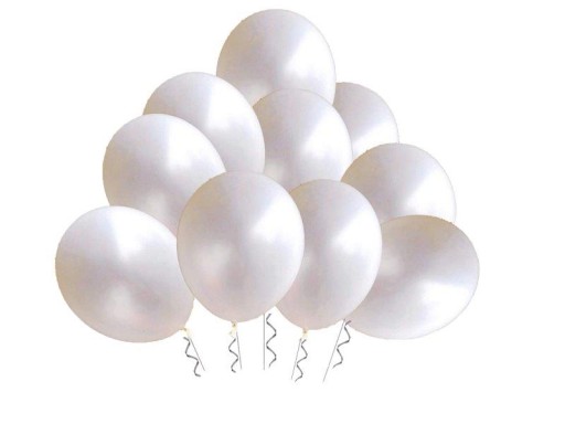 Balony pastelowe 25cm białe (op.100szt)
