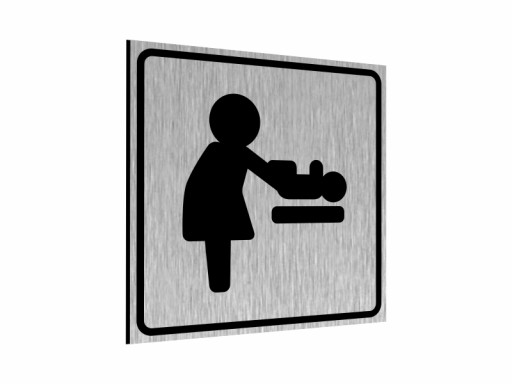 PRZEWIJAK DLA DZIECKA TABLICZKA PIKTOGRAM WC ALU