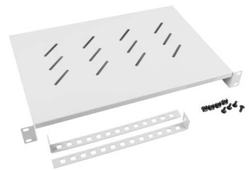 PÓŁKA do SZAF RACK 19 1U 483 x 300 LANBERG Szara instalacyjna udźwig 25kg
