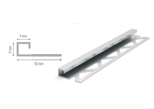 Listwa szczotkowana do glazury NCD9SC / 250 cm