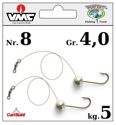 2 x JIG + STALKA = MOC PAPROCHA H-8 / 4 gr / 5 kg