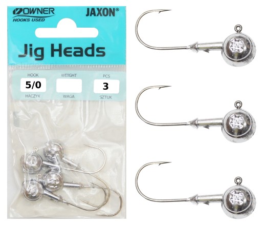 3x GŁÓWKA JIGOWA 5/0 PRECISION SREBRNA 12g OWNER