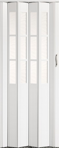 DRZWI HARMONIJKOWE VIVALDI CRYSTALLINE CLASSIC BIAŁY 142 CM