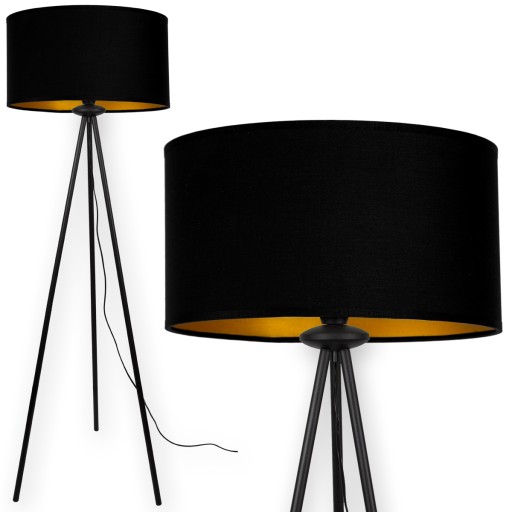 LAMPA STOJĄCA PODŁOGOWA TRÓJNÓG ABAŻUR 45CM LED