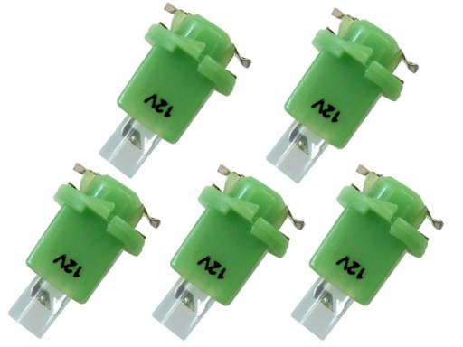 żarówka LED T5 R5 Bax7x12 EBSR 24v zielona 5 szt