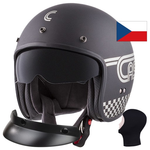 C-SILVER KASK MOTOCYKL CRUISER CHOPPER CASSIDA M