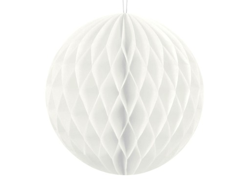 Kula bibułowa PartyDeco Honeycomb biała 10 cm
