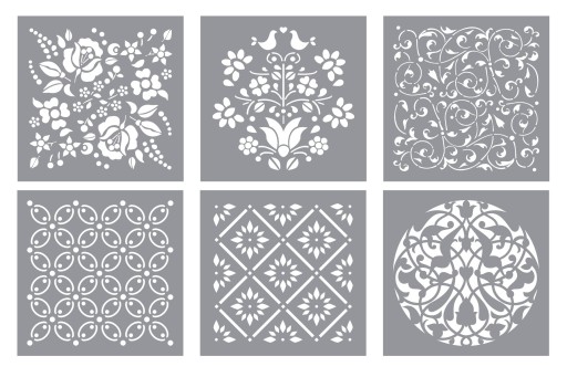 Szablon do zdobienia wielorazowy pattern 25x25