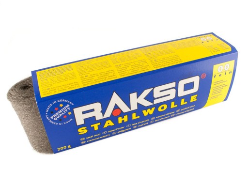 WEŁNA STALOWA 00 RAKSO 200G POLEROWANI MATOWIENIE