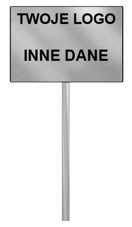 Tabliczka Znak stelaż Parking twoja treść ALUMINIU 30x20 cm PROFIL 150 cm