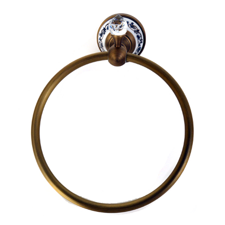 WIESZAK RING AQUA DI COMO RETRO ZŁOTY CERAMIKA