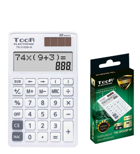 Kalkulator dwuliniowy biurowy TR-310 TOOR 10 poz