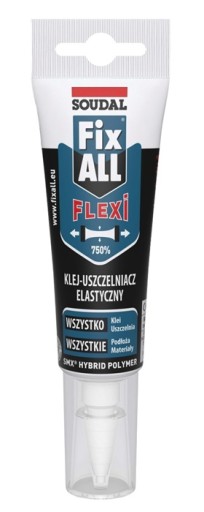 SOUDAL KLEJ FIX ALL FIXALL FLEXI BIAŁY TUBKA 125ml