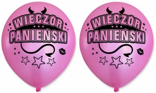 BALONY NA WIECZÓR PANIEŃSKI 2 SZTUKI RÓŻOWE BALON